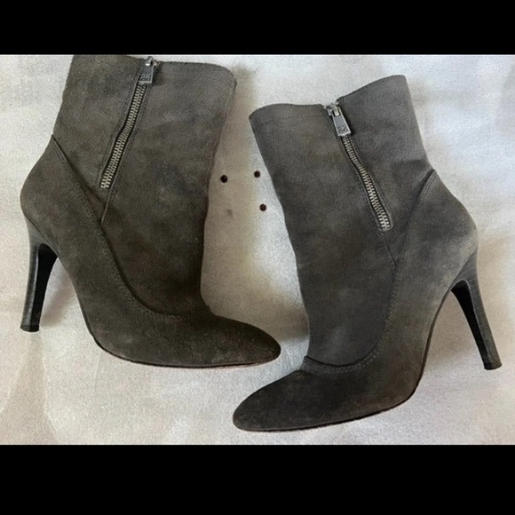 Coach Graphite Adelina Suede Shearling Lined Booties, Size 6, Pre-Owned - Picture 2 of 10